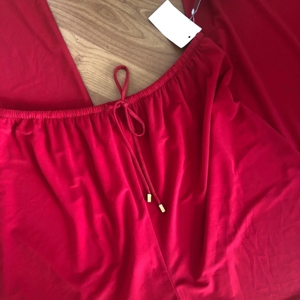 NWT Anne Klein Red Beach Coverup pants